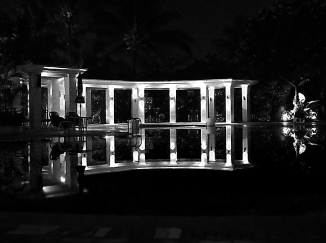 Pool Reflection BW