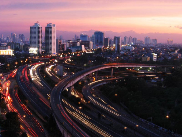 Dusk at Tomang Bridge