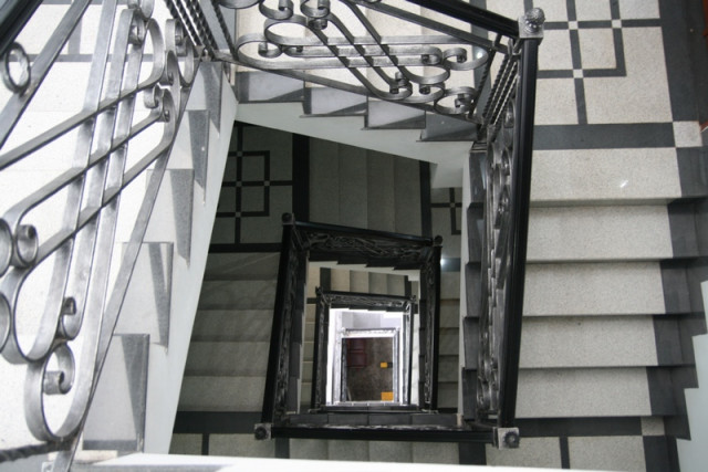 black square stairs