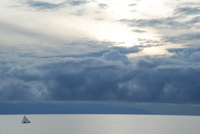 alone in blue