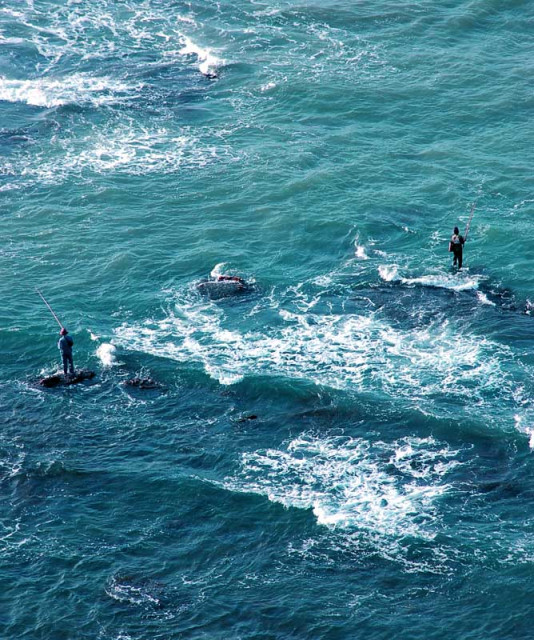 Fishing on Bluish Water
