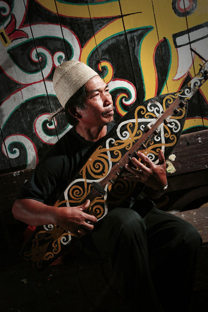 man with his guitar