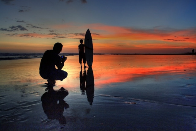Photographer and the surfer