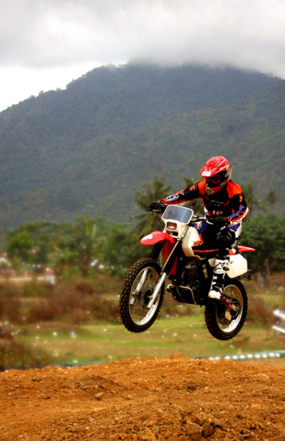 jumping over