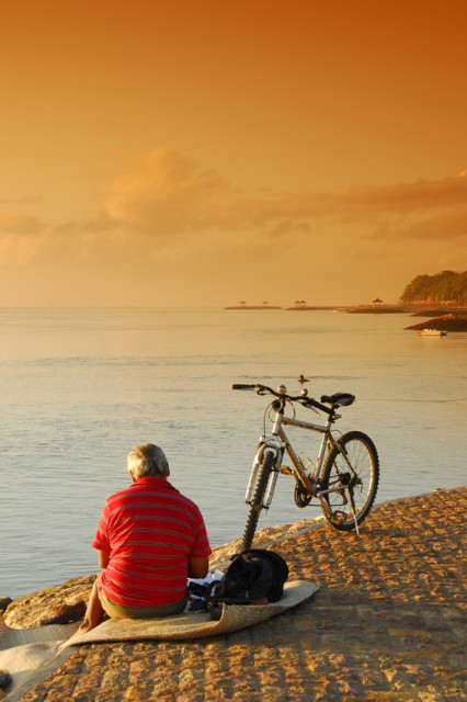 a man with his bike