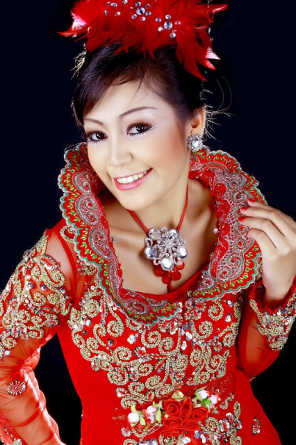 "in red"