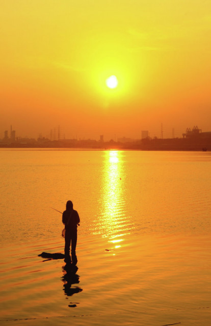 under the sunrise