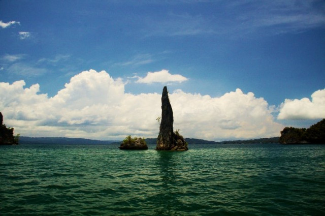 salah satu keunikan teluk Kabui, Raja Ampat